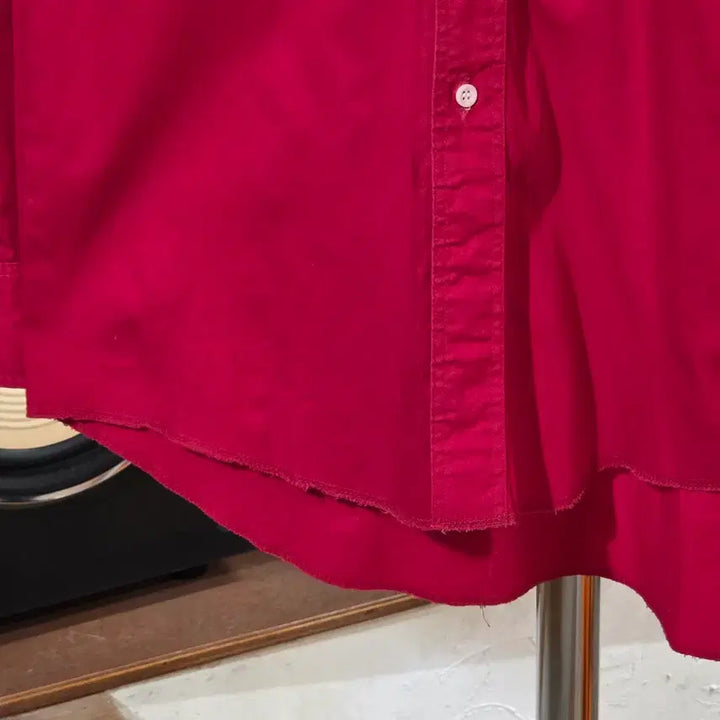 [BUNJANG] Wrangler Red Western Oversized Cotton Shirt / 랭글러 레드 웨스턴 오버핏 코튼 셔츠