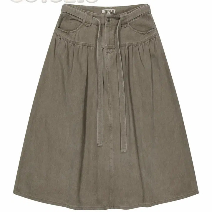 [BUNJANG] Koiseio Puffy Cotton Skirt Brown / 코이세이오 PUFFY COTTON SKIRT BROWN 퍼피 코튼 스커트