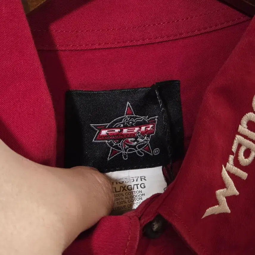[BUNJANG] Wrangler PBR Embroidered Western Shirt / 랭글러 PBR 자수 웨스턴 셔츠