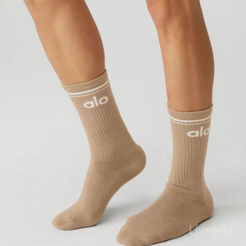 [BUNJANG] Allo Double Cushion Socks Brown / 새상품) 알로 중 양말 브라운