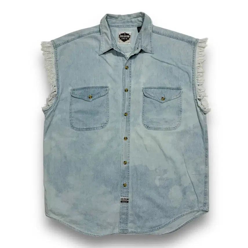 [BUNJANG] Coliseum Myrtle Beach Skull Flame Biker Short-Sleeve Shirt / Coliseum 머틀 비치 2001s 스컬 플레임 바이커 반팔 셔츠