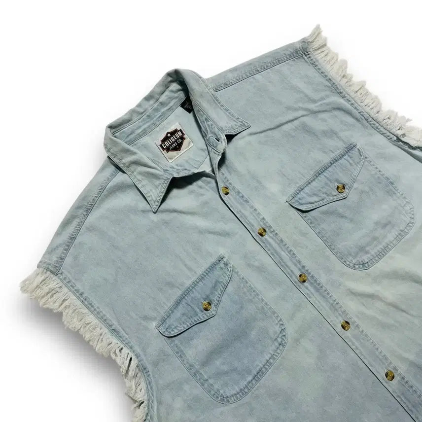 [BUNJANG] Coliseum Myrtle Beach Skull Flame Biker Short-Sleeve Shirt / Coliseum 머틀 비치 2001s 스컬 플레임 바이커 반팔 셔츠