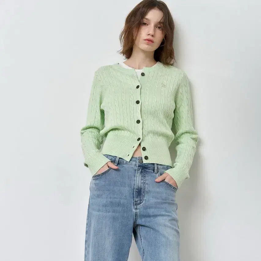 [SOLD OUT] 제너럴아이디어 에센셜 케이블 가디건 M