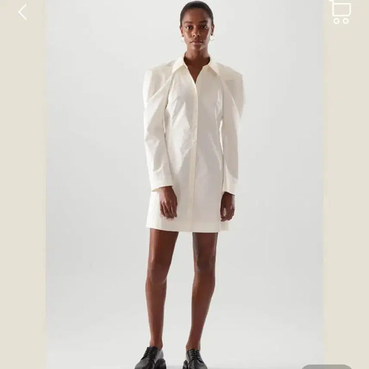 [BUNJANG] COS Drape Cotton Shirt Dress / (무료배송) COS 코스 드레이프 코튼 셔츠 원피스