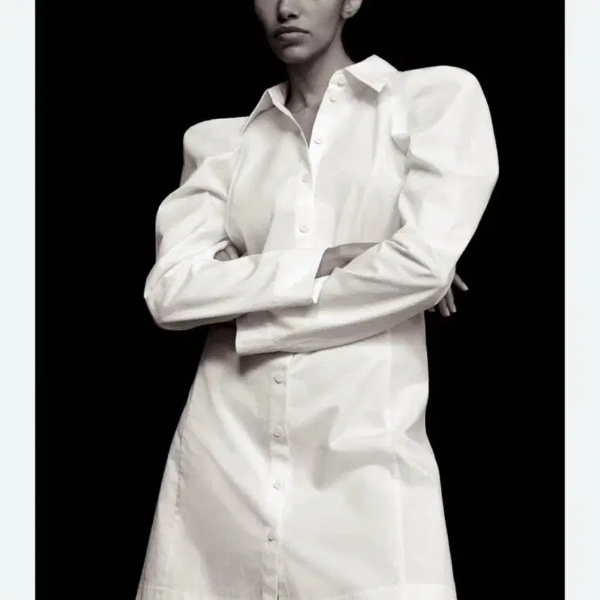 [BUNJANG] COS Drape Cotton Shirt Dress / (무료배송) COS 코스 드레이프 코튼 셔츠 원피스