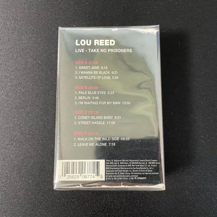 [BUNJANG] Lou Reed Live Cassette Tape / 루리드 Lou Reed 라이브 카세트 테이프