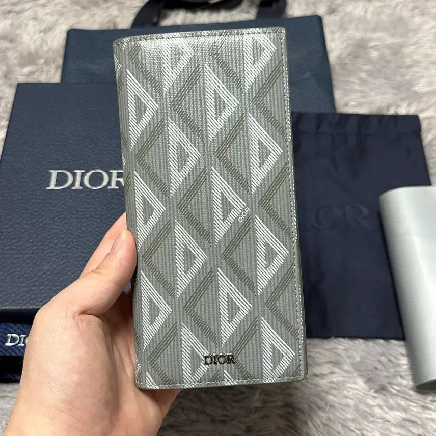 [BUNJANG] Dior CD Diamond Gray Long Wallet / [풀구성] 디올 CD 다미아몬드 장지갑 그레이