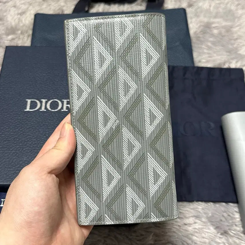 [BUNJANG] Dior CD Diamond Gray Long Wallet / [풀구성] 디올 CD 다미아몬드 장지갑 그레이