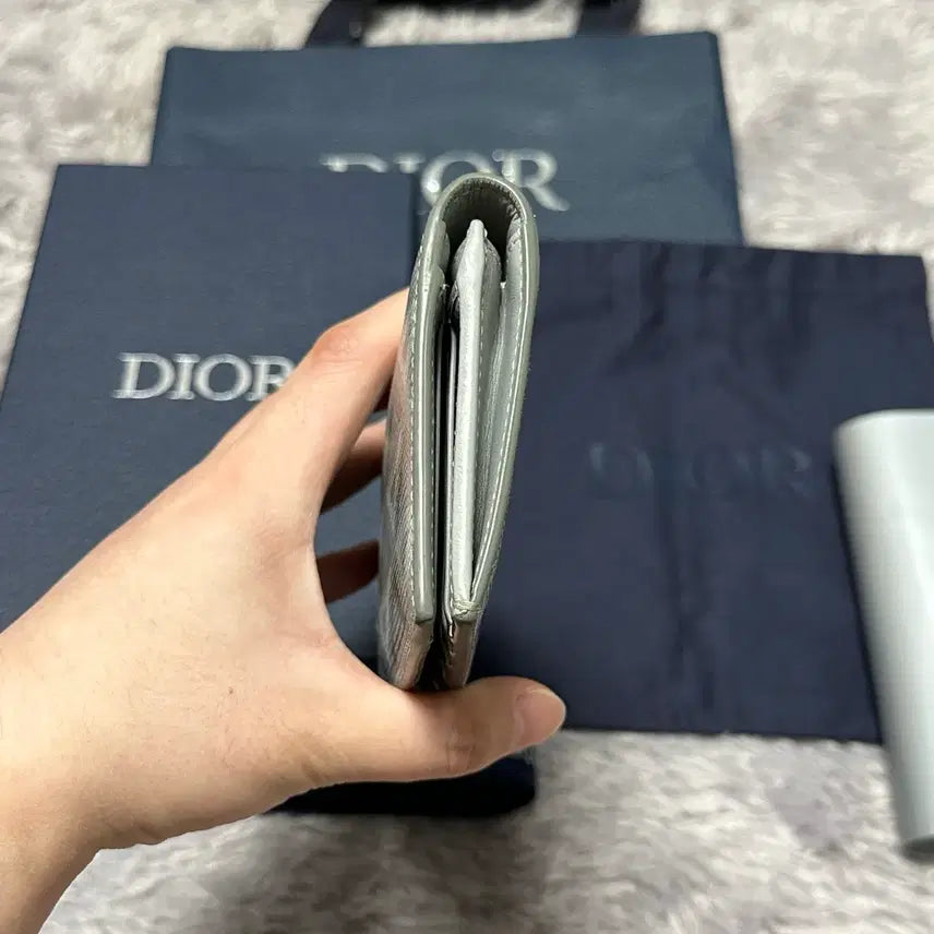 [BUNJANG] Dior CD Diamond Gray Long Wallet / [풀구성] 디올 CD 다미아몬드 장지갑 그레이