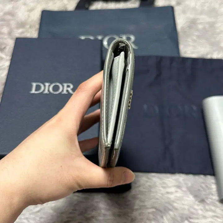 [BUNJANG] Dior CD Diamond Gray Long Wallet / [풀구성] 디올 CD 다미아몬드 장지갑 그레이