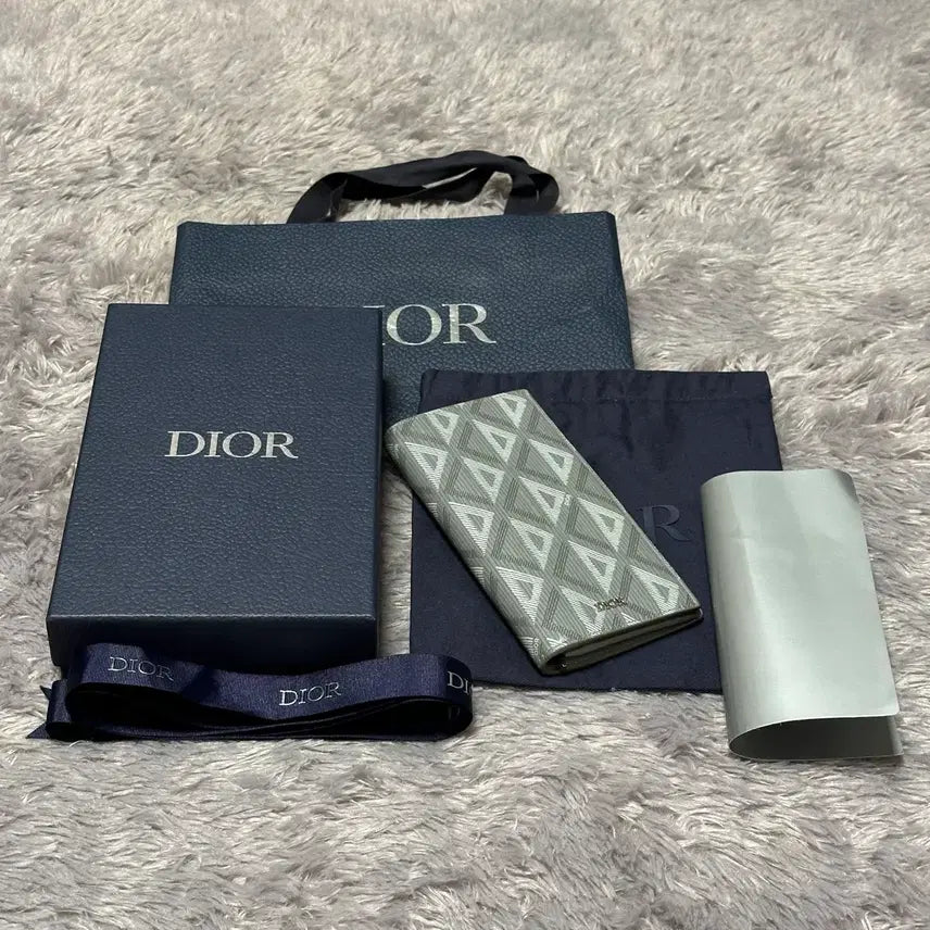 [BUNJANG] Dior CD Diamond Gray Long Wallet / [풀구성] 디올 CD 다미아몬드 장지갑 그레이