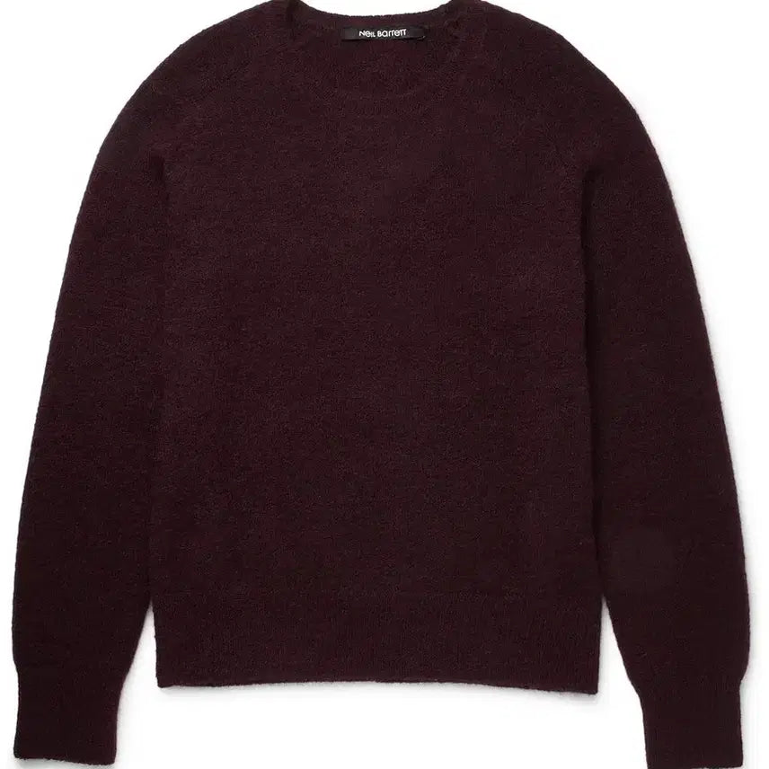 [BUNJANG] Neil Barrett Minimal Burgundy Wool Mohair Crew Neck Sweater / (새상품) 닐바렛 미니멀 버건디 울 모헤어 크루넥 맨투맨 니트 스웨터