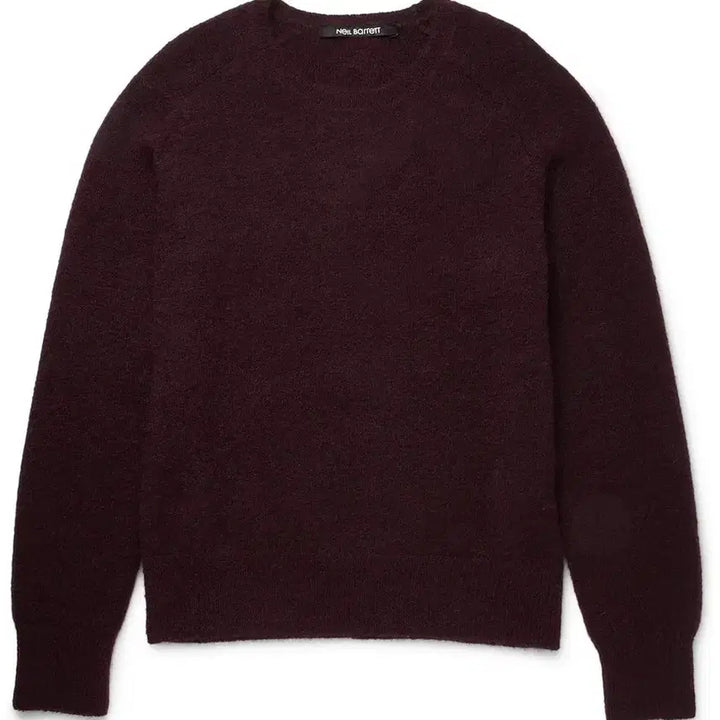 [BUNJANG] Neil Barrett Minimal Burgundy Wool Mohair Crew Neck Sweater / (새상품) 닐바렛 미니멀 버건디 울 모헤어 크루넥 맨투맨 니트 스웨터