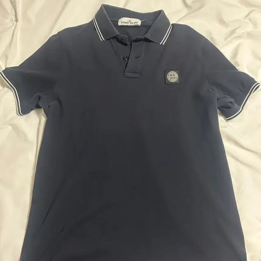 [BUNJANG] Stone Island Black Polo Shirt / 스톤아일랜드 m 검정 카라티