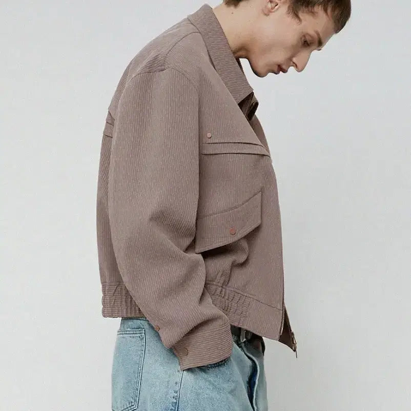[BUNJANG] LMOOD Dusty Western Blouson Jacket Pink / 엘무드(LMOOD) 더스티 웨스턴 블루종 자켓 핑크[46]