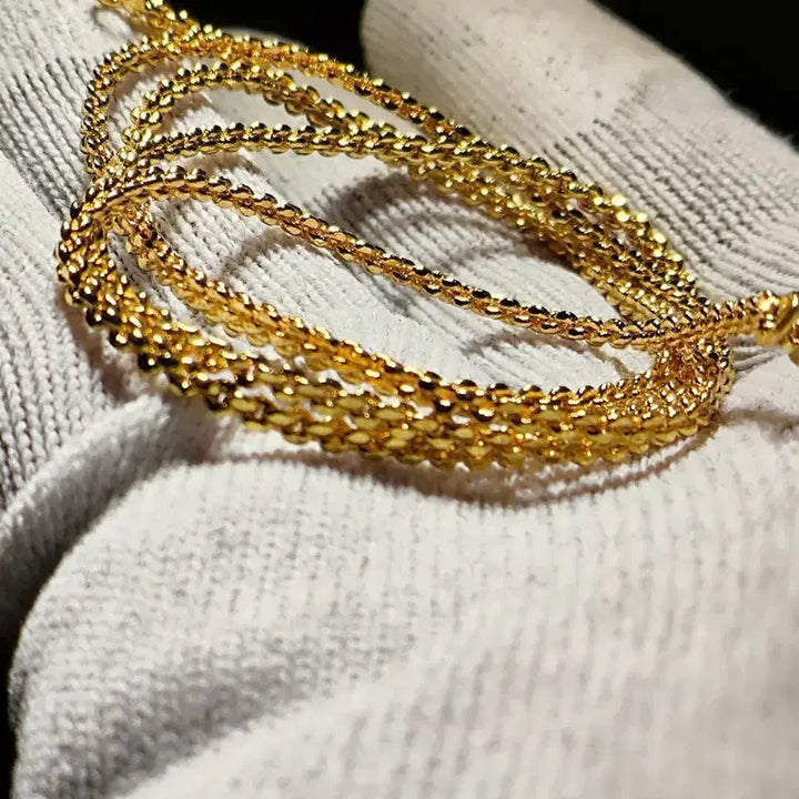 [BUNJANG] 14k/18k Gold Ball Chain Necklace 70cm / 14k/18k 금볼 체인 목걸이70cm