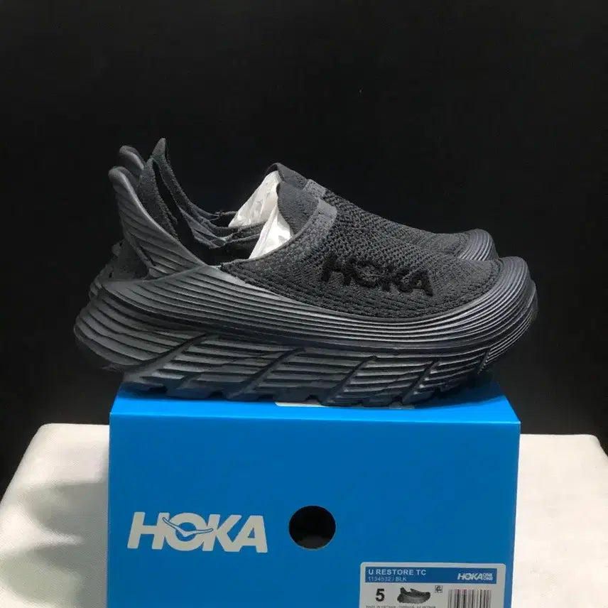 [BUNJANG] Hoka Restore TC All Black Sneakers / 호카 리스토어 TC 올블랙