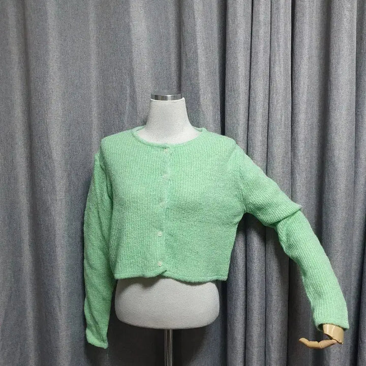 [BUNJANG] Green Cardigan / 폭닥 그린 가디건