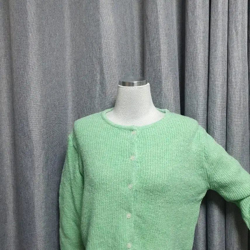 [BUNJANG] Green Cardigan / 폭닥 그린 가디건