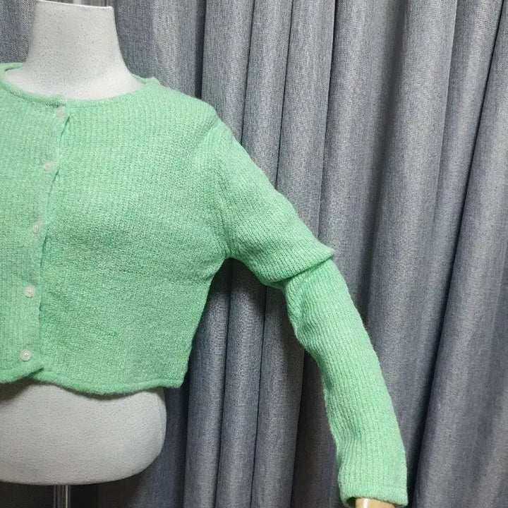 [BUNJANG] Green Cardigan / 폭닥 그린 가디건