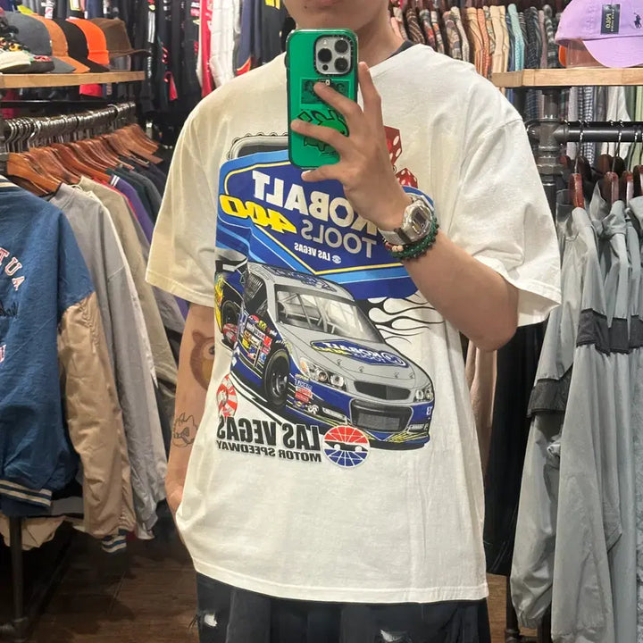 [BUNJANG] HI Nasca White Short Sleeve T-shirt / [HI] 나스카 반팔티 화이트