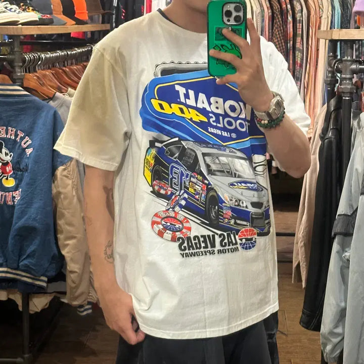 [BUNJANG] HI Nasca White Short Sleeve T-shirt / [HI] 나스카 반팔티 화이트