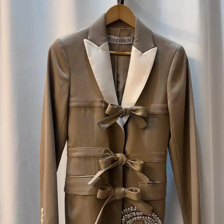 [BUNJANG] JW Anderson Ribbon Detail Color Block Jacket UK8 / JW 앤더슨 리본 디테일 배색 자켓 UK8 A276