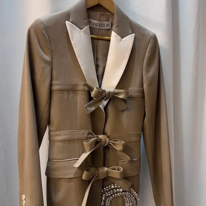 [BUNJANG] JW Anderson Ribbon Detail Color Block Jacket UK8 / JW 앤더슨 리본 디테일 배색 자켓 UK8 A276