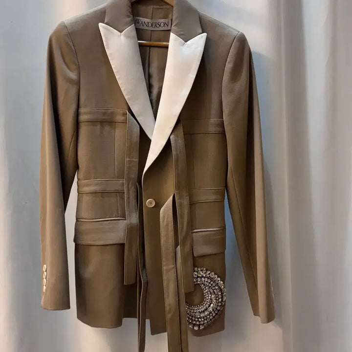 [BUNJANG] JW Anderson Ribbon Detail Color Block Jacket UK8 / JW 앤더슨 리본 디테일 배색 자켓 UK8 A276