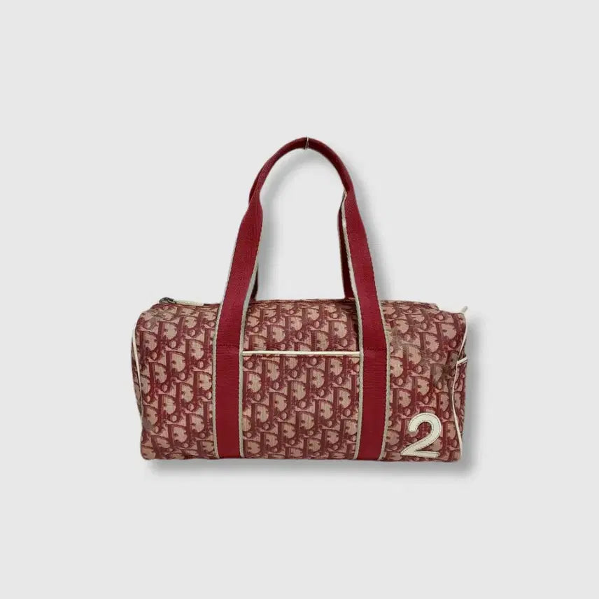 [BUNJANG] Dior Oblique Trotter Boston Bag Red / 디올 빈티지 오블리크 트로터 보스턴백 레드