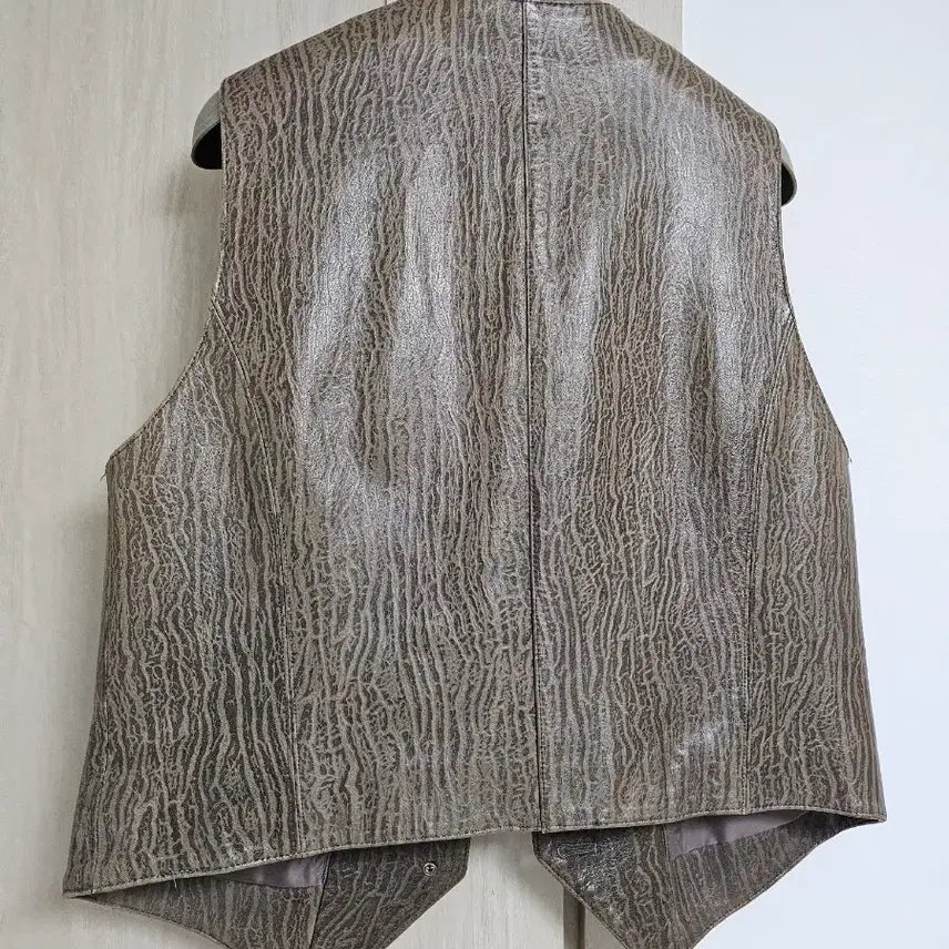 [BUNJANG] Suede Life Pattern Leather Western Vest / 패턴 레더 웨스턴 베스트
