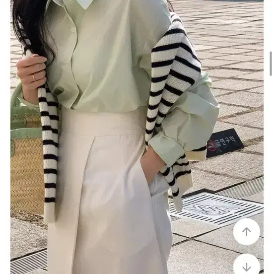 [BUNJANG] Mint Green Shirt / 쌈무색 민트셔츠