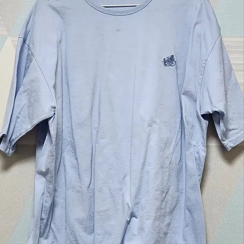 [BUNJANG] Woowakgood Obanggerke T-shirt Sky Blue L Size / 우왁굳즈 오뱅계르크 차가리 반팔티 하늘색 L사이즈
