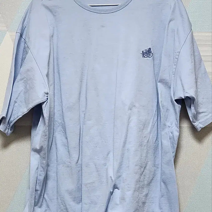 [BUNJANG] Woowakgood Obanggerke T-shirt Sky Blue L Size / 우왁굳즈 오뱅계르크 차가리 반팔티 하늘색 L사이즈