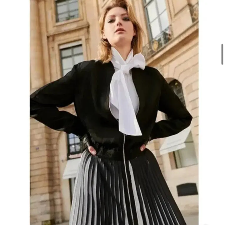 [BUNJANG] Karl Lagerfeld Signature Blouson Dress / (무료배송) 칼라거펠트 시그니처 블루종 원피스