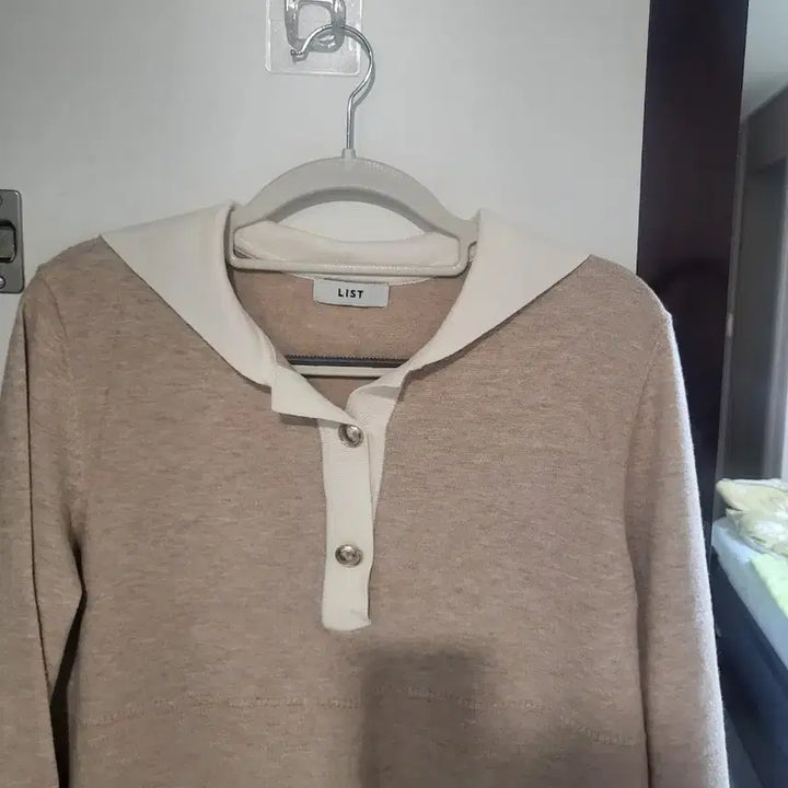 [BUNJANG] List Beige Knit Dress / 리스트 니트 원피스