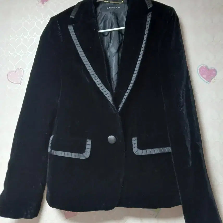 [BUNJANG] DEMIAN Velvet Black Jacket / DEMIAN 벨벳 블랙 자켓