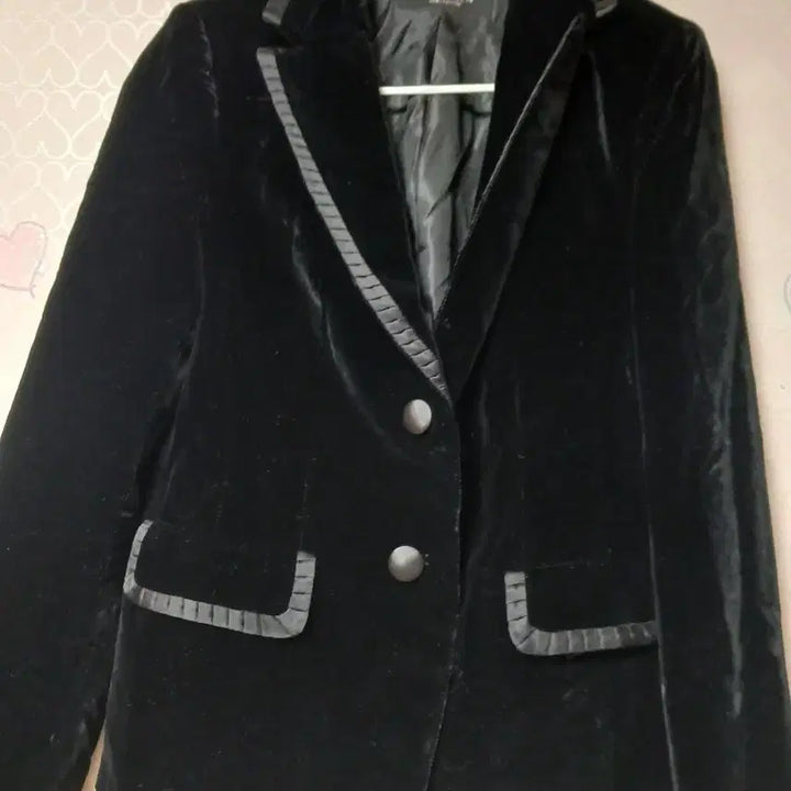 [BUNJANG] DEMIAN Velvet Black Jacket / DEMIAN 벨벳 블랙 자켓