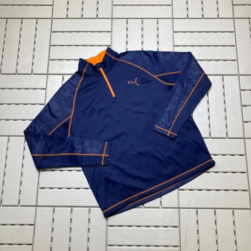 [BUNJANG] Puma Brushed Back Half-Zip Long Sleeve T-Shirt / [L]푸마 기모 반집업 긴팔티 0310