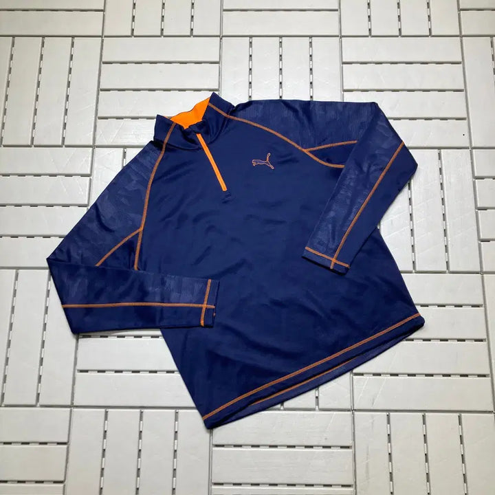 [BUNJANG] Puma Brushed Back Half-Zip Long Sleeve T-Shirt / [L]푸마 기모 반집업 긴팔티 0310