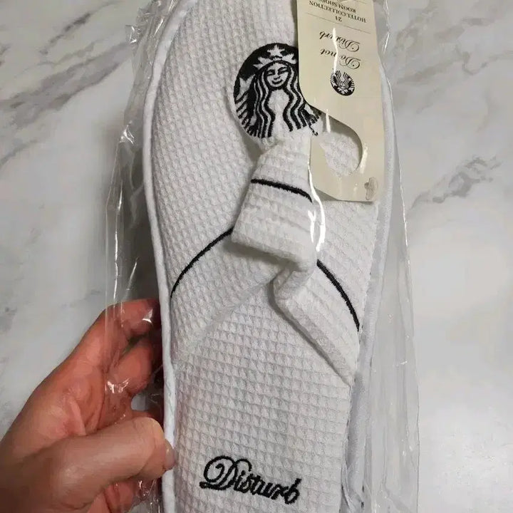 [BUNJANG] Starbucks Hotel Room Slippers - White / 스타벅스 호텔 룸 슬리퍼 화이트 새상품