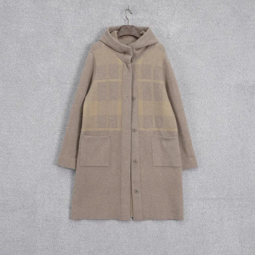 [BUNJANG] Freebalance Wool Fox Coat Cardigan - Beige / 프리밸런스 23FW 울 폭스 코트 가디건 66size