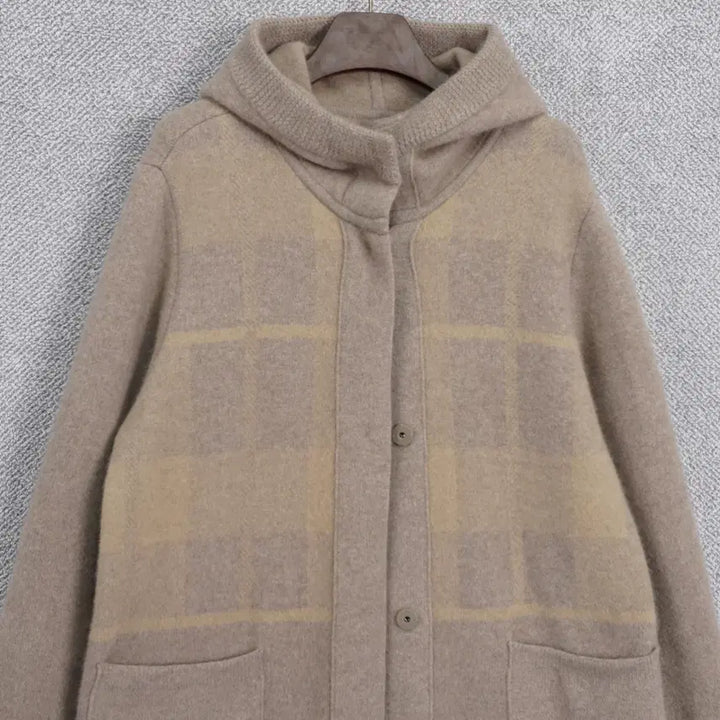 [BUNJANG] Freebalance Wool Fox Coat Cardigan - Beige / 프리밸런스 23FW 울 폭스 코트 가디건 66size