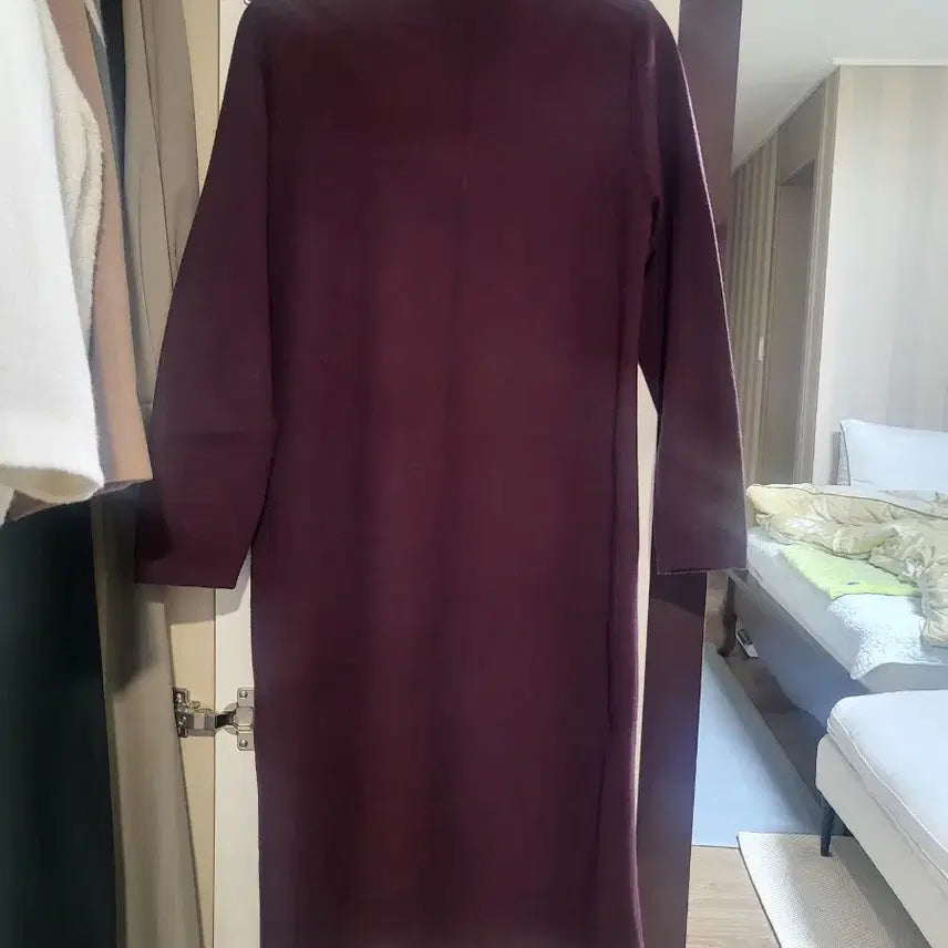 [BUNJANG] The Izzat Knit Dress Wine 55 / 더아이잗 니트원피스 와인55