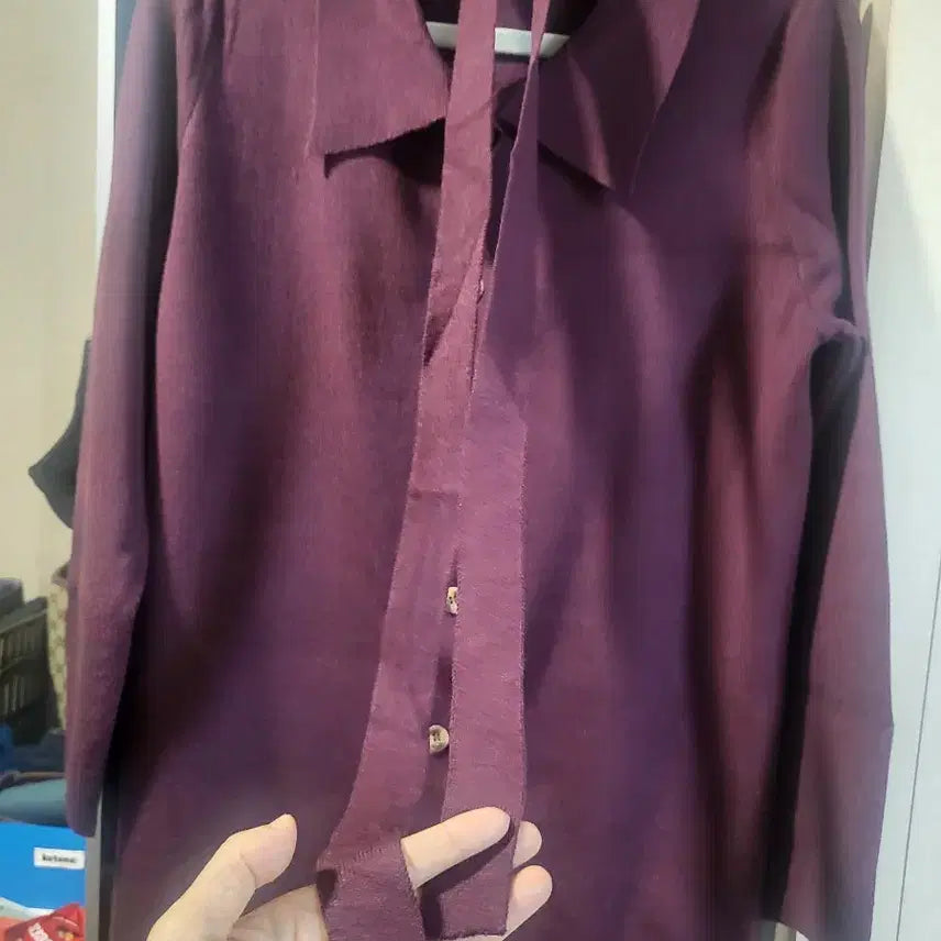 [BUNJANG] The Izzat Knit Dress Wine 55 / 더아이잗 니트원피스 와인55