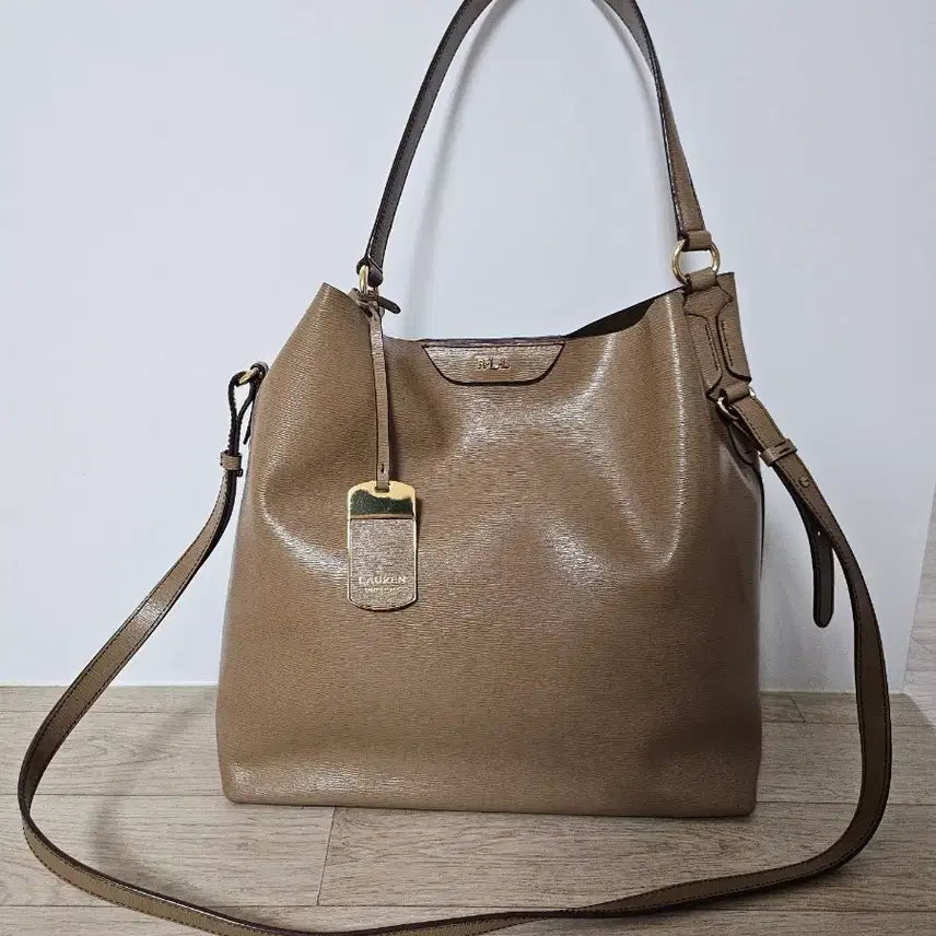 [BUNJANG] Lauren Ralph Lauren Leather Shoulder Bag / 로렌 랄프로렌 가죽 숄더백 브라운