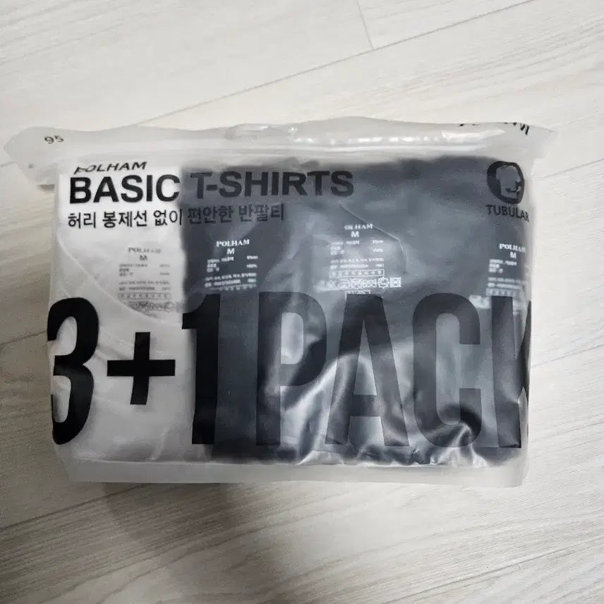 [BUNJANG] Polham Basic Cotton T-shirts 4-Pack / (M)순면 기본 면티4장 4팩 새상품 14000원!!