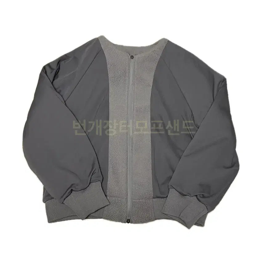 [BUNJANG] Tuomio Oversized Fleece Bomber Jacket / 뚜오미오 오버사이즈 플리스 봄버 차콜 tuomio 플리스자켓 후리스