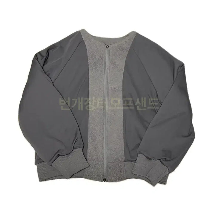 [BUNJANG] Tuomio Oversized Fleece Bomber Jacket / 뚜오미오 오버사이즈 플리스 봄버 차콜 tuomio 플리스자켓 후리스