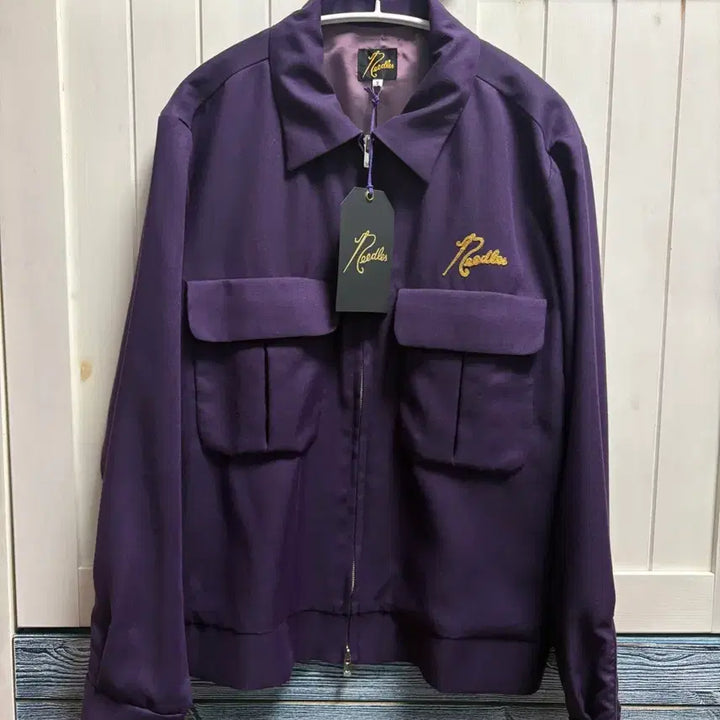 [BUNJANG] Needles Rayon Zip-Up Jacket - Purple, Size S / 니들스 레이온 집업 자켓 s 사이즈 퍼플